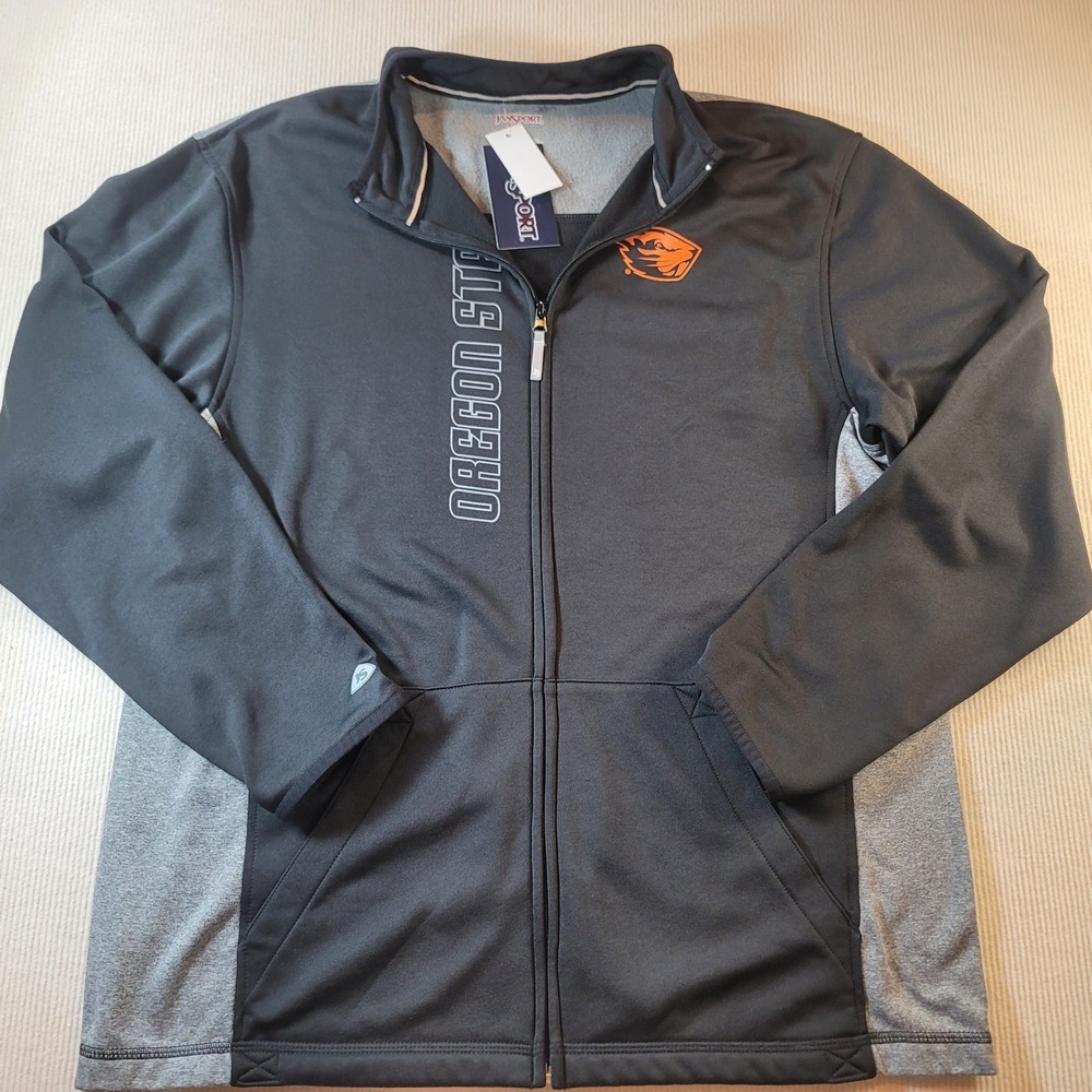 Jansport Oregon State Univeresity Zip up New Ignite Jacket size XL Black Benny